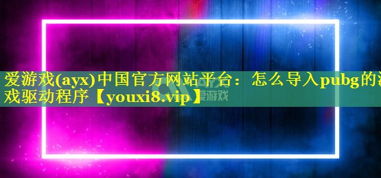 怎么导入pubg的游戏驱动程序 怎么导入pubg的游戏驱动程序