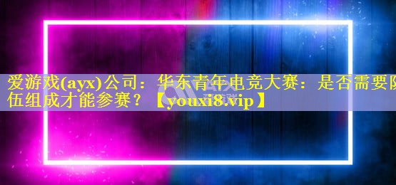 华东青年电竞大赛:是否需要队伍组成才能参赛? 华东青年电竞大赛:是否需要队伍组成才能参赛?
